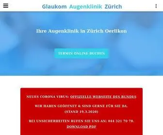 Glaukom-Augenklinik.ch(Glaukom Augenklinik Zürich) Screenshot