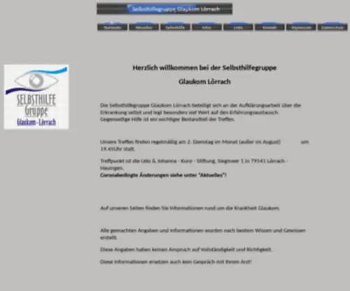 Glaukom-SHG-Loerrach.de(Selbsthilfegruppe) Screenshot