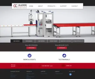 Glazierscenter.com(Software and Machinery for Curtainwall Design and Fabrication) Screenshot