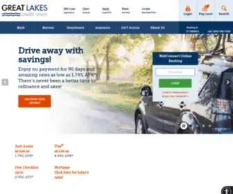 Glcu.org(Great Lakes Credit Union) Screenshot