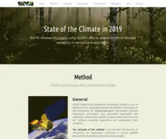 Gleam.eu(Global Land Evaporation Amsterdam Model) Screenshot