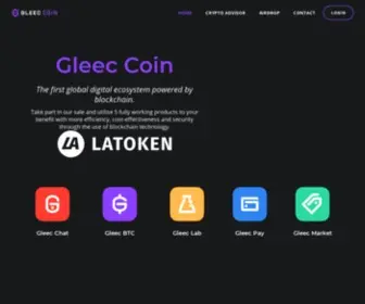 Gleecoin.com(Cryptocurrency) Screenshot