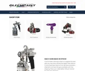 Gleempaint.com(Gleem Paint Airless Paint Sprayers and Guns) Screenshot