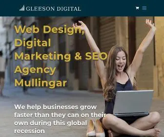 Gleesondigital.ie(Web design + SEO + digital marketing strategy = growth. A website without the right strategy) Screenshot