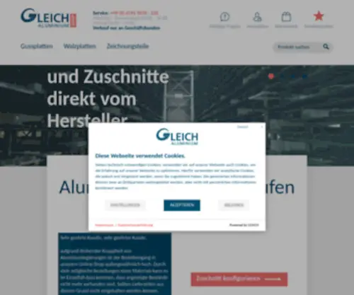 Gleich-Aluminium-Shop.de(GLEICH Aluminium Online Shop) Screenshot