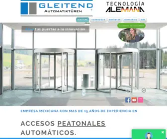 Gleitend.com.mx(Puertas Automáticas y herméticas peatonales) Screenshot