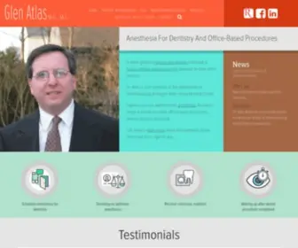 Glenatlasmd.com(Anesthesia for dentistry and office) Screenshot