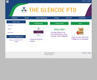 Glencoepto.org(Glencoe PTO) Screenshot