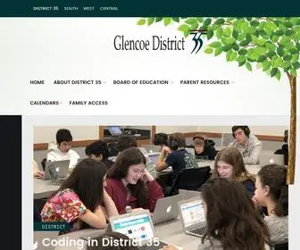 Glencoeschools.org(Glencoe District 35) Screenshot