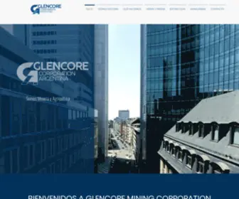 Glencoreminingcorporation.com(Empresa Minera y de Agricultura) Screenshot