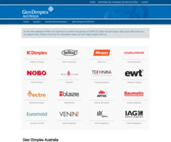 Glendimplex.com.au(Glen Dimplex Australia) Screenshot