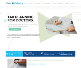 Glennadvisory.com(CPA for Doctors) Screenshot