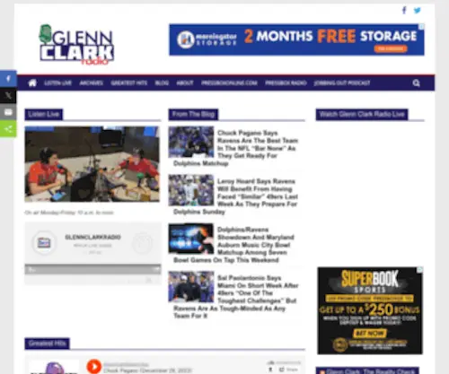 Glennclarkradio.com(PressBox presents Glenn Clark Radio) Screenshot