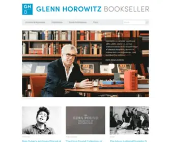 Glennhorowitz.com(Glenn Horowitz Bookseller) Screenshot