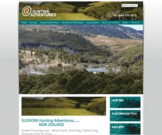 Glenorahunting.co.nz(GLENORA New Zealand Hunting Adventures. New Zealand guided hunting trips) Screenshot