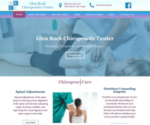 Glenrockchiropractic.com(Glen Rock Chiropractic Center) Screenshot