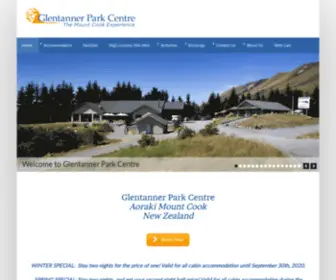 Glentanner.co.nz(Mount Cook Accommodation Campervan Park Activities Mt Cook NZ) Screenshot