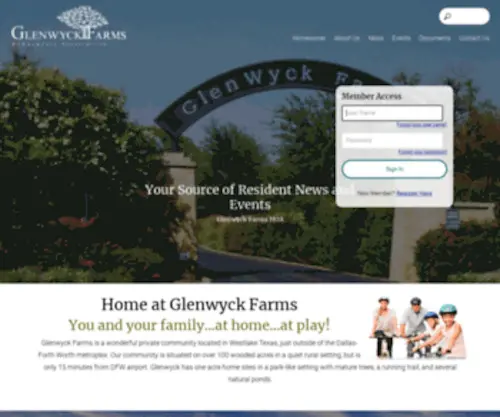 Glenwyckfarms.com(Glenwyck Farms is a wonderful private community located in Westlake Texas) Screenshot