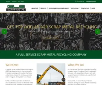 Glescrap.com(Scrap Metal Recycling Michigan &amp; Florida) Screenshot