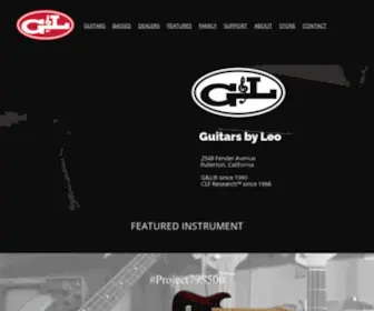 Glguitars.com(G&L Musical Instruments) Screenshot