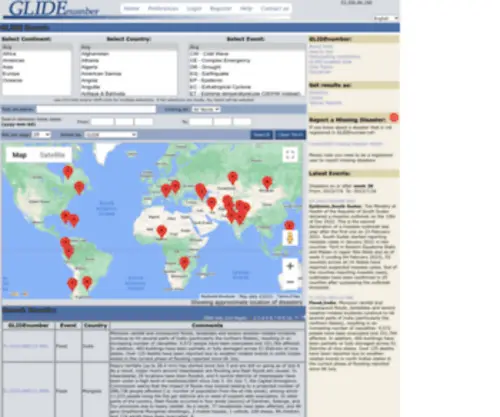 Glidenumber.net(The GLIDEnumber initiative) Screenshot