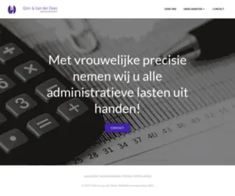 Glim-Vanderdoes.nl(Administratiekantoor in Den Helder en Westerland) Screenshot