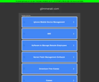 Glimmerati.com(Forsale Lander) Screenshot