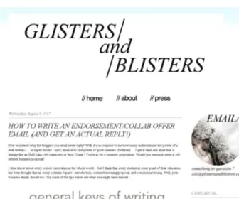 Glistersandblisters.com(Glistersandblisters) Screenshot