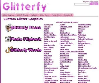 Glitterfy.com(Customize Glitter Graphics) Screenshot