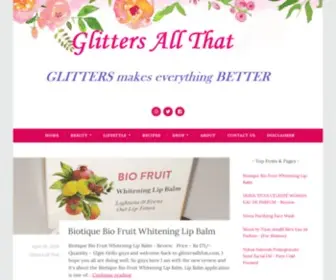 Glittersallthat.com(Beauty, Skincare, Makeup, DIY, Home Decor, Cookery) Screenshot