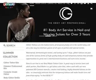 Glittertattoostore.com(Home of the #1 Glitter Tattoo Company in the World) Screenshot