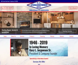 Gljorgensen.com(Valparasio Heating & A/C Service) Screenshot