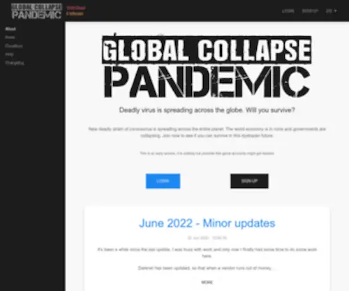 Global-Collapse.com(Homepage) Screenshot