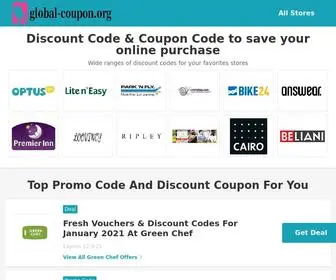 Global-Coupon.org(Discount Code & Promo Code for Leading Stores) Screenshot