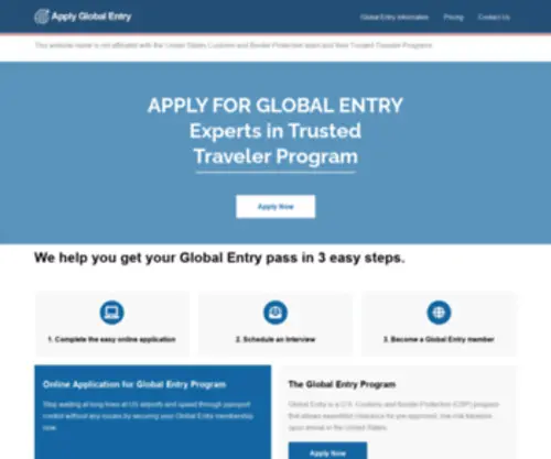 Global-Entry-Apply-USA.com(Global Entry Apply USA) Screenshot