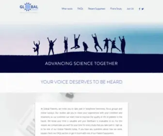 Global-Patients.com(Advancing Science Together) Screenshot
