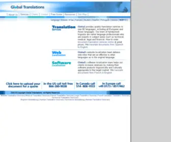 Global-Translation-Services.com(Website translation software localization Global Translation Services) Screenshot