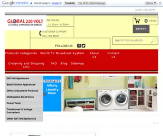 Global220Volt.com(Dual voltage electronics and appliances) Screenshot