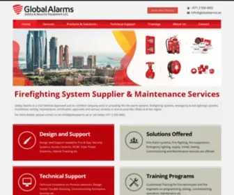 Globalalarms.ae(Firefighting Installation And Maintenance Company in Abu Dhabi) Screenshot