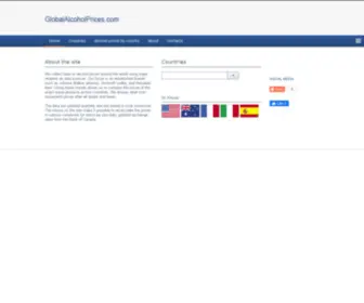 Globalalcoholprices.com(Prices of goods and services) Screenshot