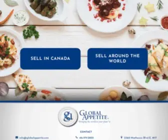 Globalappetite.com(Food Broker Canada) Screenshot