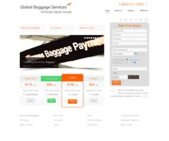 Globalbaggage.com(Global Baggage Services) Screenshot