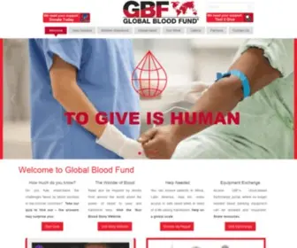 Globalbloodfund.org(Global Blood Fund) Screenshot