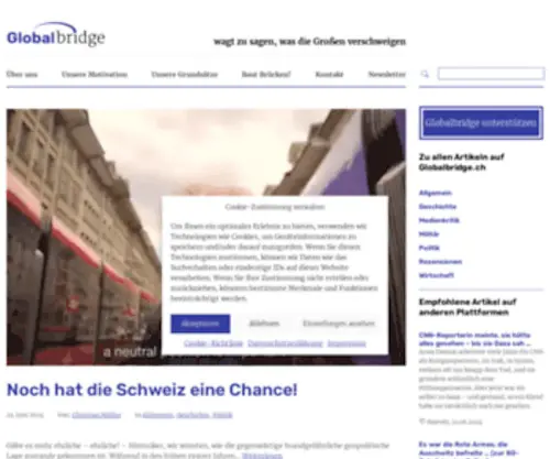Globalbridge.ch(Der Politblog für gegenseitiges Verstehen) Screenshot