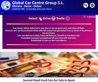 Globalcarcentre.com(Used cars for sale Moraira and second hand cars Denia Costa Blanca Spain) Screenshot