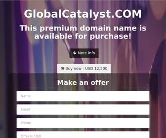 Globalcatalyst.com(Domain name is for sale) Screenshot