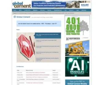 Globalcement.com(Cement industry events) Screenshot