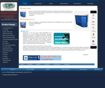 Globalchillersindia.com(Global Refrigeration And Equipments) Screenshot