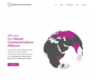 Globalcommsalliance.com(Global Communications Alliance Miniature Earth) Screenshot