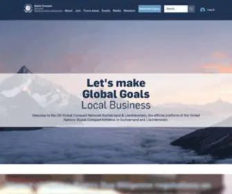 Globalcompact.ch(Global Compact Network Switzerland & Liechtenstein Sustainable Business) Screenshot